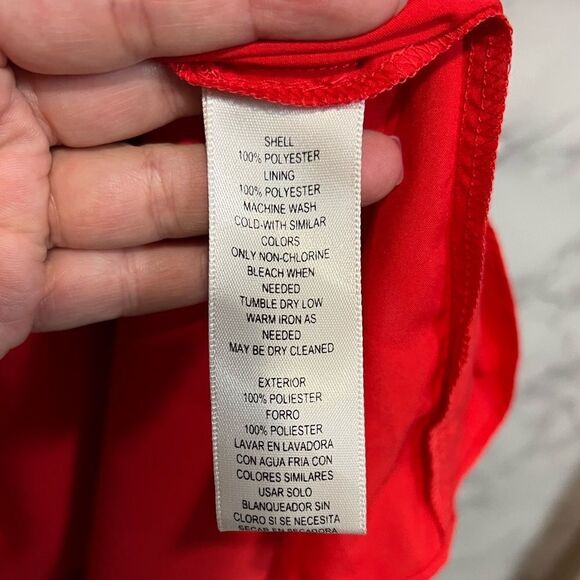 NEW ELIZA J Red Boho Floral Print Halter Popover Chiffon High Low Maxi Dress Sz8 - Picture 9 of 12